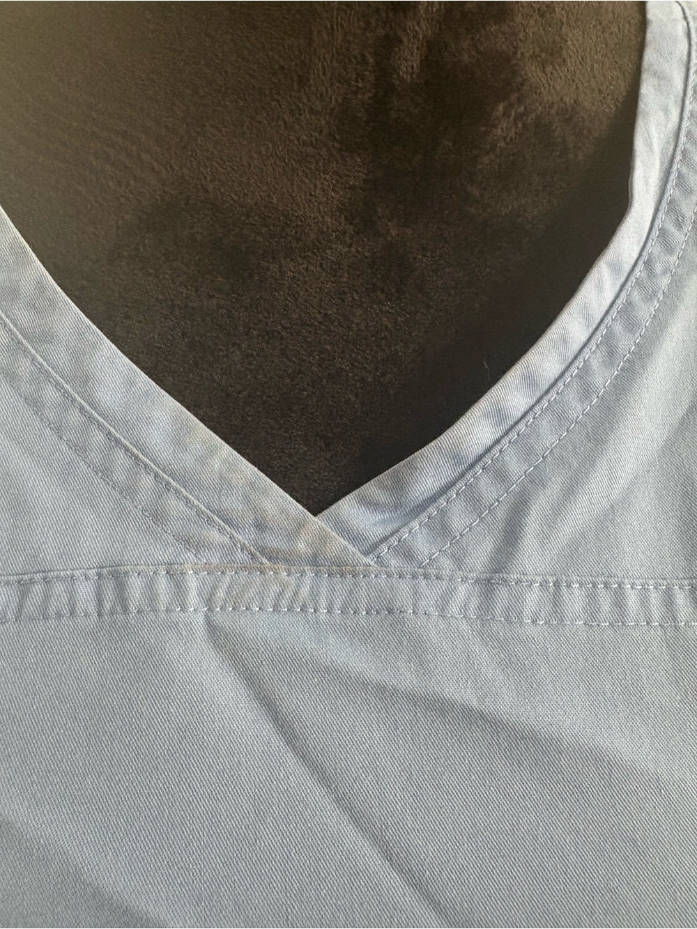 Cherokee Light Blue V-Neck Scrub Top - Picture 4 of 6